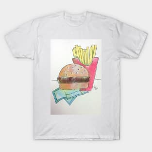 Hamburger with fries T-Shirt